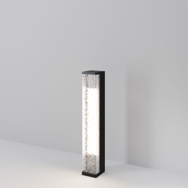 Maytoni-O142FL-L9BK - Floeva - Black LED Bollard with Decorative Diffuser