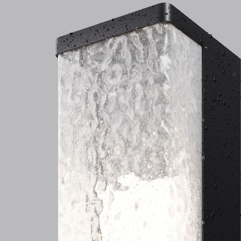 Maytoni-O142FL-L9BK - Floeva - Black LED Bollard with Decorative Diffuser