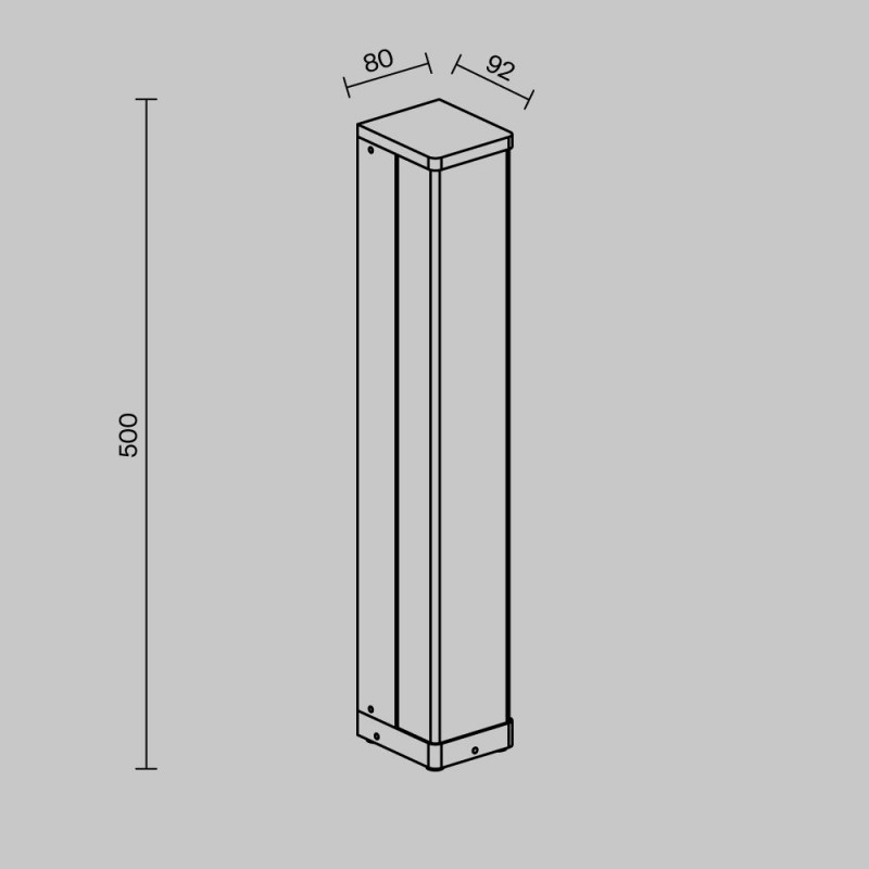 Maytoni-O142FL-L9BK - Floeva - Black LED Bollard with Decorative Diffuser