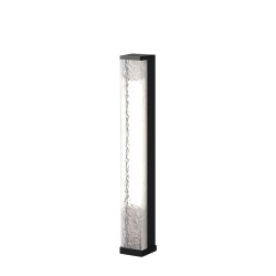 Floeva - Black LED Bollard with Decorative Diffuser