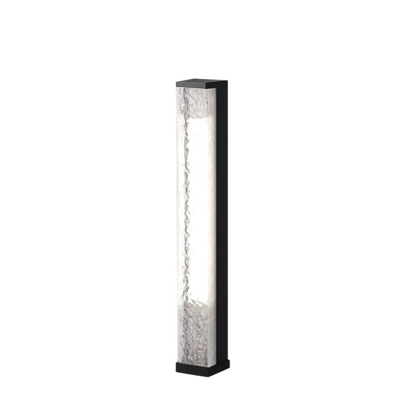 Maytoni-O142FL-L9BK - Floeva - Black LED Bollard with Decorative Diffuser