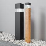 Quadra - Black LED Bollard with Clear Diffuser