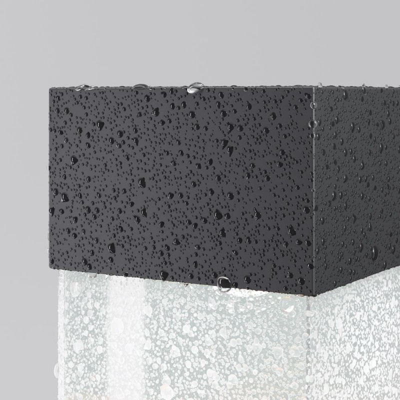 Maytoni-O143FL-L15BK - Quadra - Black LED Bollard with Clear Diffuser