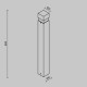 Maytoni-O143FL-L15BK - Quadra - Black LED Bollard with Clear Diffuser