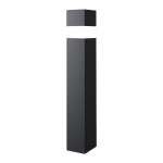 Quadra - Black LED Bollard with Clear Diffuser
