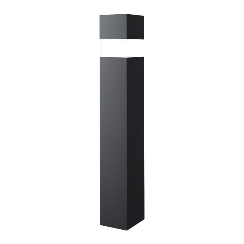 Maytoni-O143FL-L15BK - Quadra - Black LED Bollard with Clear Diffuser