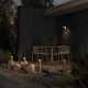 Maytoni-O143FL-L8TK - Quadra - Black & Wooden LED Bollard with Clear Diffuser