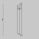 Maytoni-O143FL-L8TK - Quadra - Black & Wooden LED Bollard with Clear Diffuser