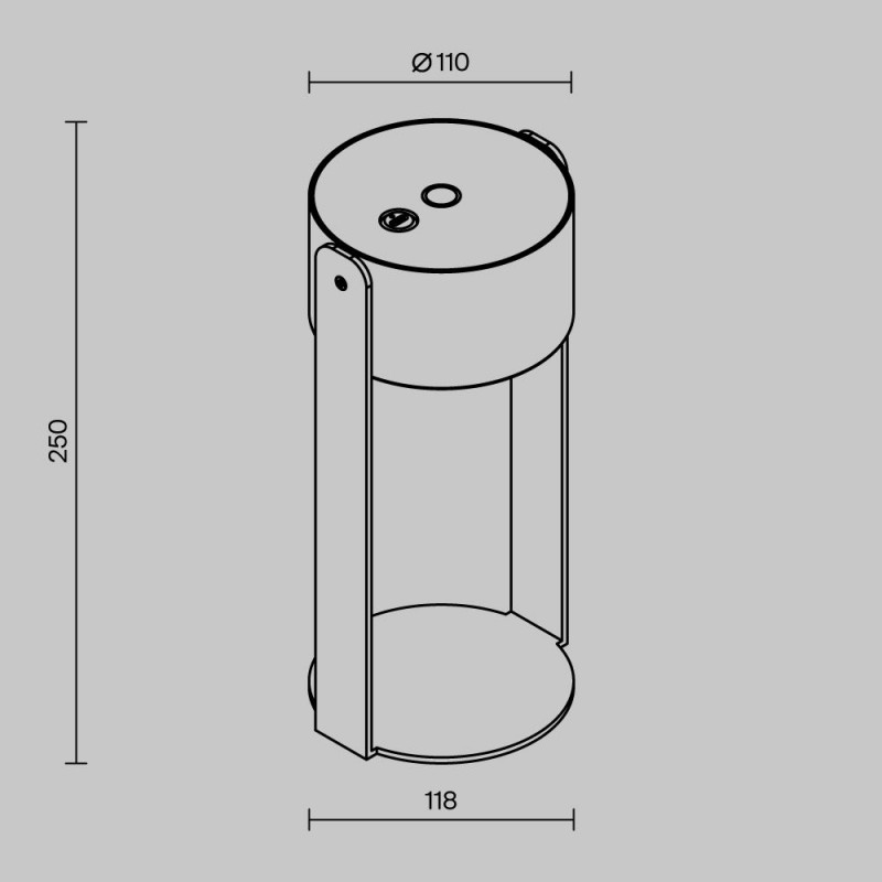Maytoni-O145TL-L3ORK - Cavo - Rechargeable Orange LED Bollard