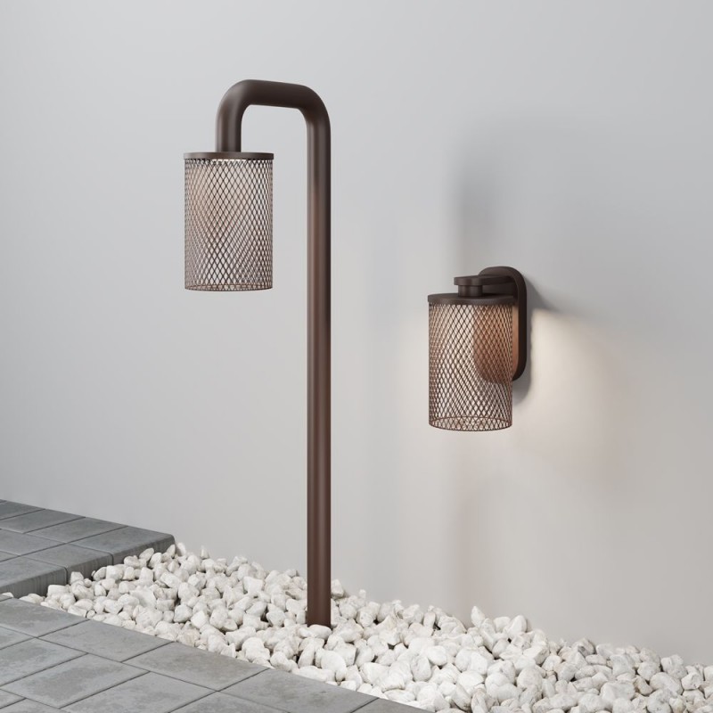 Maytoni-O166FL-L6BRK - Latticea - Brown LED Post IP65