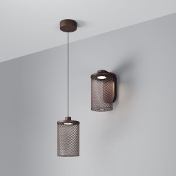 Latticea - Brown LED Pendant IP54