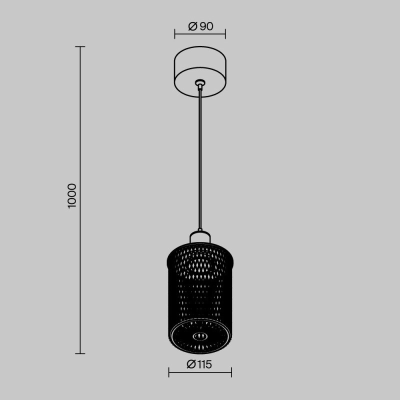 Maytoni-O166PL-L6BRK - Latticea - Brown LED Pendant IP54