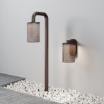 Latticea - Brown LED Wall Lamp IP54