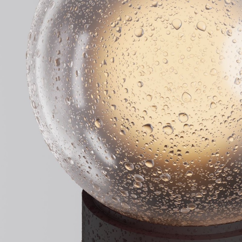 Maytoni-O167TL-L3BRK - Elyra - Brown Rechargeable LED Table Lamp with Smoked & Frosted Glass