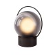 Maytoni-O167TL-L3BRK - Elyra - Brown Rechargeable LED Table Lamp with Smoked & Frosted Glass