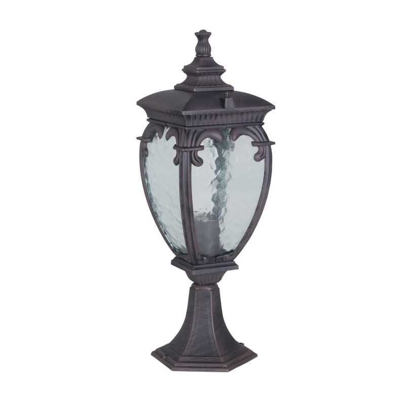 Maytoni-O414FL-01BZ - Fleur - Antique Bronze with Glass Traditional Small Post