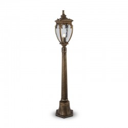 Fleur - Black Gold with Glass Traditional Medium Post