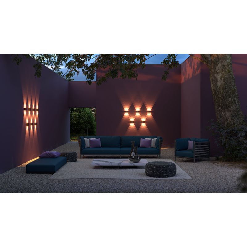 Maytoni-O417WL-L4W3K - Strato - Outdoor White Up&Down LED Wall Lamp