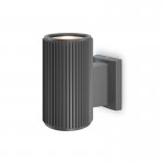 Rando - Outdoor Ribbed Grey Small Wall Lamp