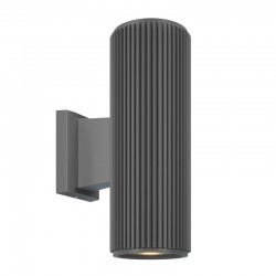 Rando - Outdoor Ribbed Grey Up&Down Wall Lamp Rando - Outdoor Ribbed Grey Up&Down Wall Lamp