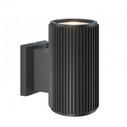 Rando - Outdoor Ribbed Black Small Wall Lamp