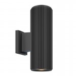 Rando - Outdoor Ribbed Black Up&Down Wall Lamp Rando - Outdoor Ribbed Black Up&Down Wall Lamp