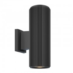 Rando - Outdoor Ribbed Black Up&Down Wall Lamp