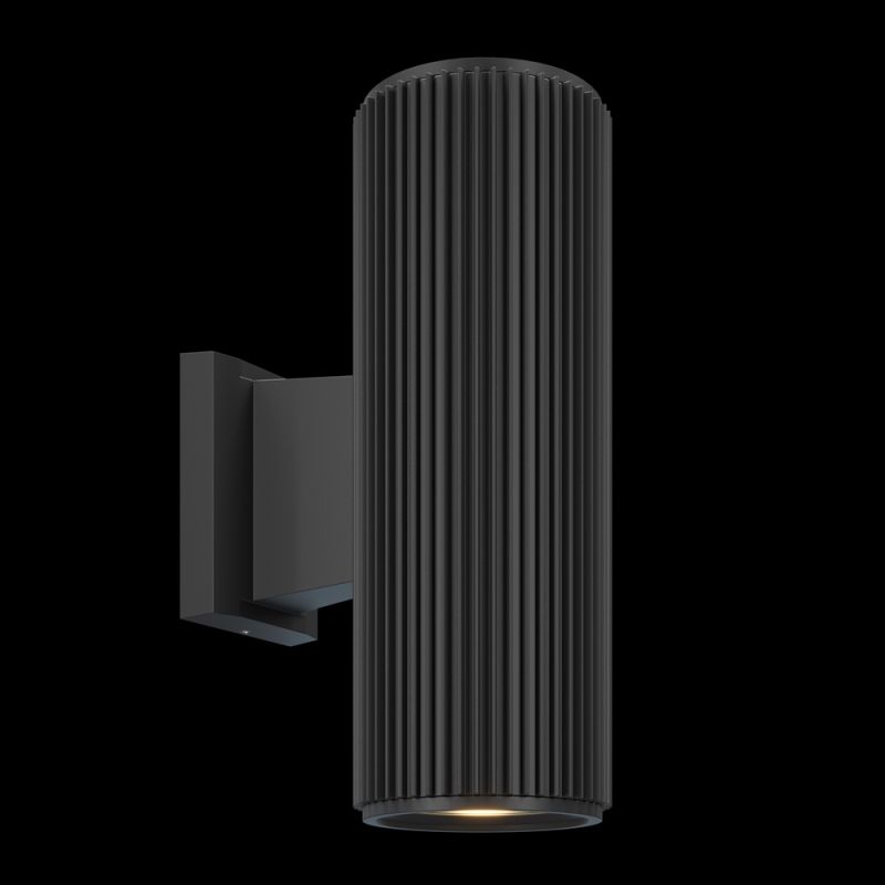 Maytoni-O419WL-02B - Rando - Outdoor Ribbed Black Up&Down Wall Lamp