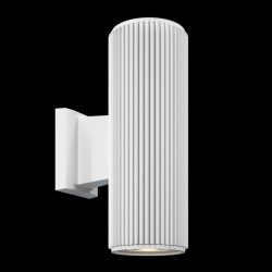 Rando - Outdoor Ribbed White Up&Down Wall Lamp