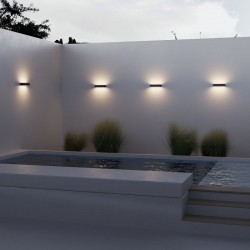Lot - Outdoor Graphite Up & Down LED Wall Lamp 20W Lot - Outdoor Graphite Up & Down LED Wall Lamp 20W