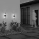 Maytoni-O432WL-02GF - Amas - Outdoor Graphite 2 Light Wall Lamp with Ombre Glass