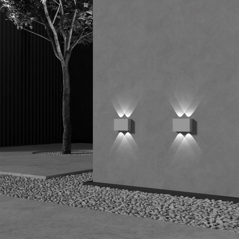 Maytoni-O433WL-L4W3K - Show - Outdoor White Up&Down LED Wall Lamp