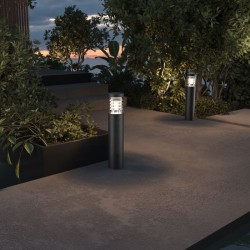 Spir - Outdoor Graphite LED Bollard with Clear Diffuser Spir - Outdoor Graphite LED Bollard with Clear Diffuser
