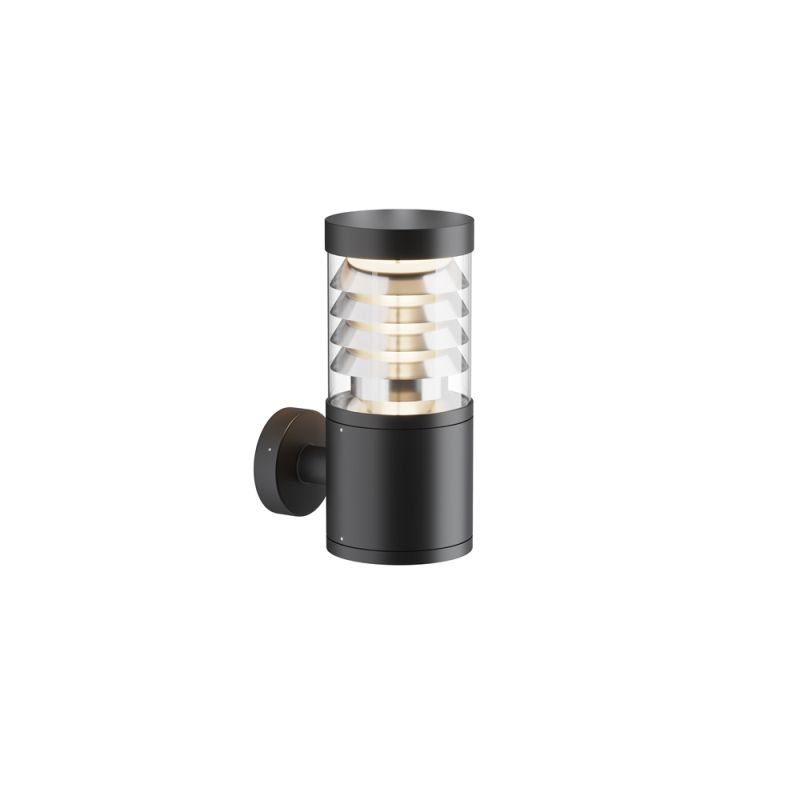 Maytoni-O439WL-L12GF3K - Spir - Outdoor Graphite LED Wall Lamp with Clear Diffuser