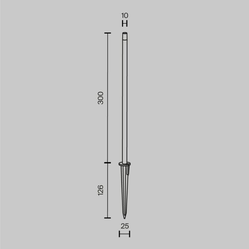 Maytoni-O441FL-L1GF3K - Spear - Outdoor Graphite LED Spike Spot 30 cm