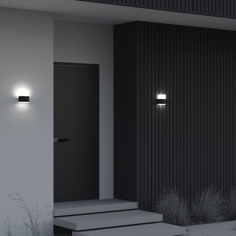 Maytoni-O442WL-L12GF3K1 - Rom - Outdoor Graphite & White LED Wall Lamp