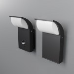 Stock - Outdoor Graphite & White LED Wall Lamp with Sensor Stock - Outdoor Graphite & White LED Wall Lamp with Sensor