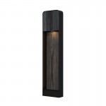 Porte - Black Wood Pattern LED Bollard