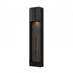 Porte - Black Wood Pattern LED Bollard