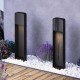 - Porte - Black Wood Pattern LED Bollard Maytoni-O481FL-L7BWD3K - Porte - Black Wood Pattern LED Bollard