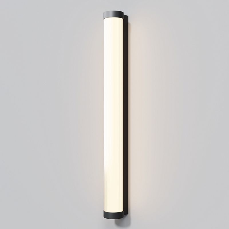 Maytoni-O482WL-L16B3K - Rounge - Black LED Wall Lamp with White Ribbed Diffuser