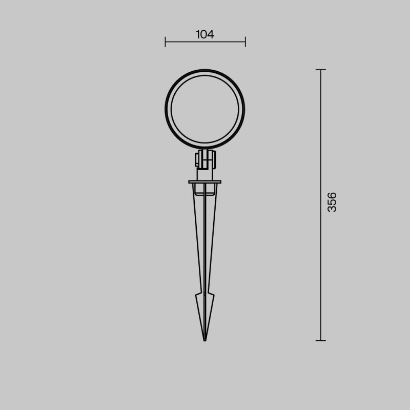 Maytoni-O495FL-L25B3K - Core - Outdoor Black LED Spike Spot IP65