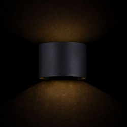 Fulton - LED Round Black Up&Down Wall Lamp