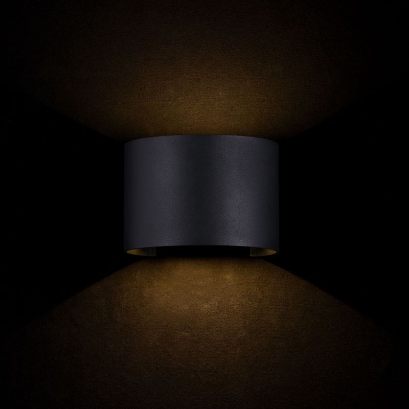 Maytoni-O573WL-L6B - Fulton - LED Round Black Up&Down Wall Lamp