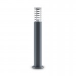 Bronx - Outdoor Grey Bollard with Clear Glass 