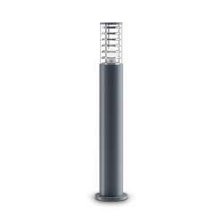 Bronx - Outdoor Grey Bollard with Clear Glass 