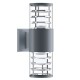 Maytoni-O576WL-02GR - Bronx - Outdoor Grey Twin Wall Lamp with Clear Glass