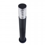 Bronx - Outdoor Black Bollard with Clear Diffuser