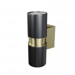 Bowery - Decorative Black & Brass Up & Down Wall Lamp IP 54 Bowery - Decorative Black & Brass Up & Down Wall Lamp IP 54
