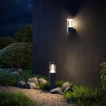 Koln - Outdoor Black LED Bollard with Clear Diffuser Koln - Outdoor Black LED Bollard with Clear Diffuser